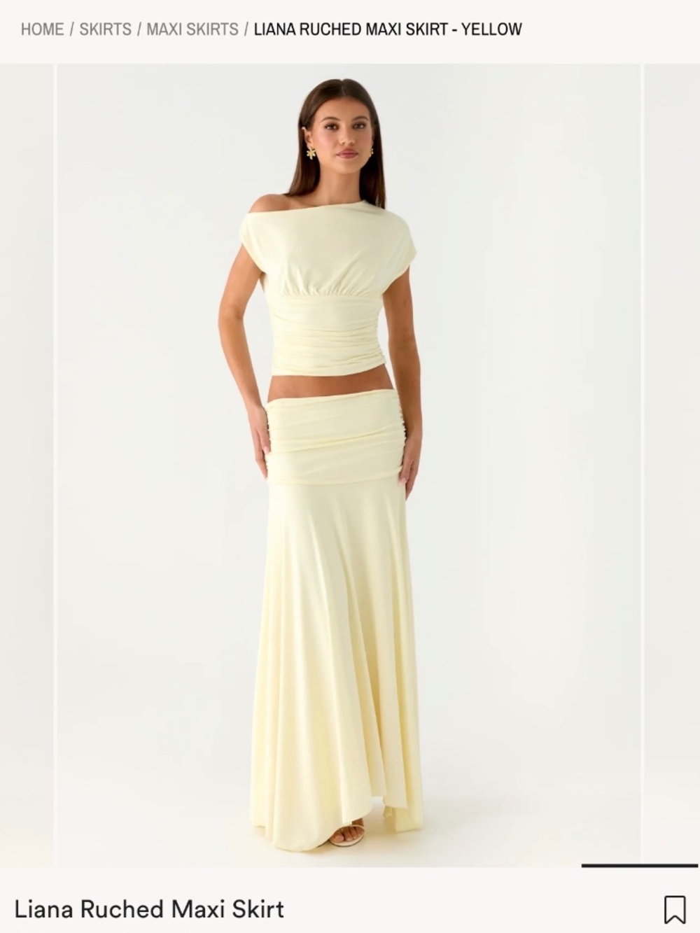 Peppermayo Liana Ruched Maxi Skirt & Top